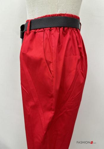 Chino aus Baumwolle mit Gürtel mit gummizug mit Taschen - ph 3