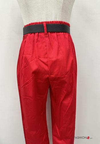 Chino aus Baumwolle mit Gürtel mit gummizug mit Taschen - ph 5