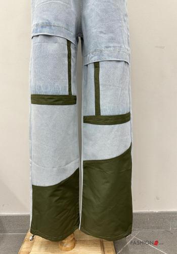 Jeans aus Baumwolle mit Taschen mit gummizug - ph 2