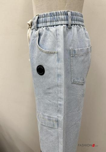 Jeans aus Baumwolle mit Taschen mit gummizug - ph 5