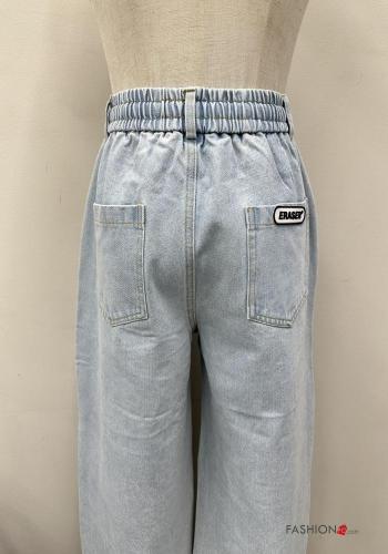 Jeans aus Baumwolle mit Taschen mit gummizug - ph 6