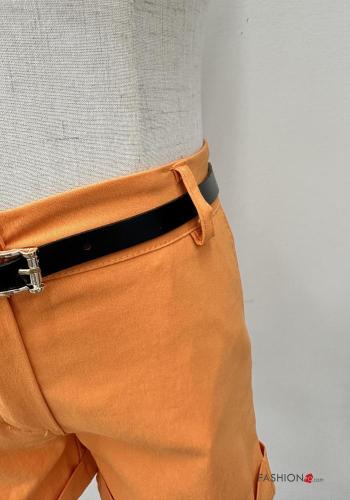 Pantaloncino Short con cintura con zip con tasche con bottoni - ph 2
