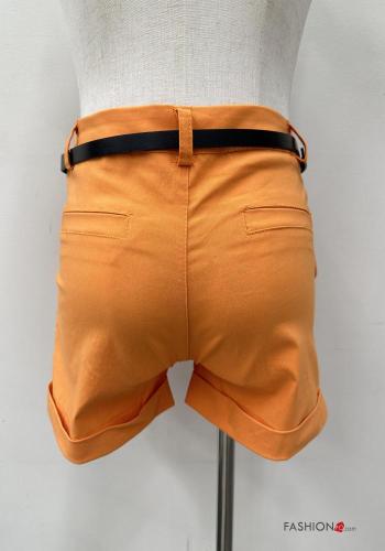 Pantaloncino Short con cintura con zip con tasche con bottoni - ph 3