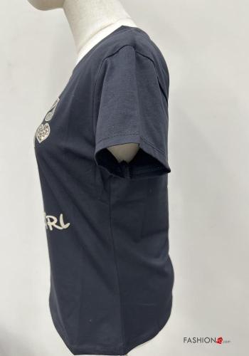T-shirt in Cotone maniche corte girocollo Fantasia stampata - ph 4