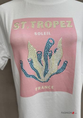 Places and countries print short sleeve crew neck Cotton T-shirt - ph 2