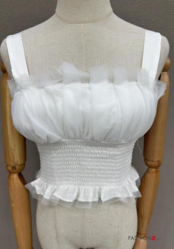 sleeveless mini tulle Top with elastic - ph 2
