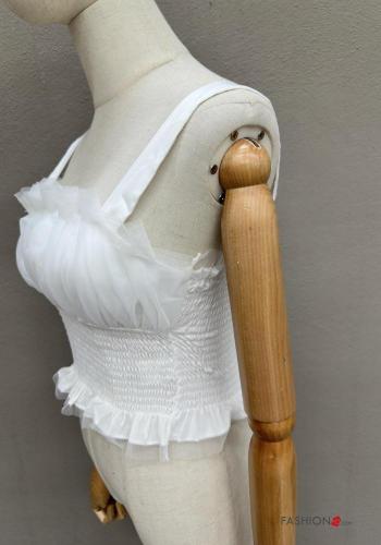 sleeveless mini tulle Top with elastic - ph 4