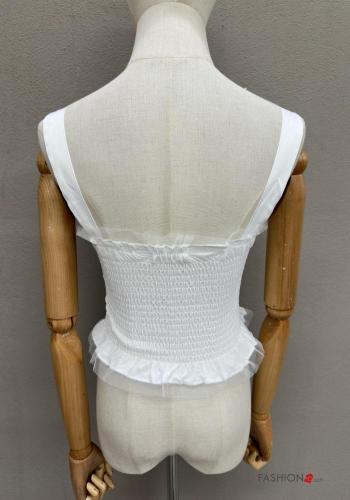 sleeveless mini tulle Top with elastic - ph 5