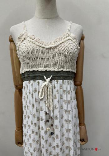 sleeveless long knitted Dress with string - ph 2