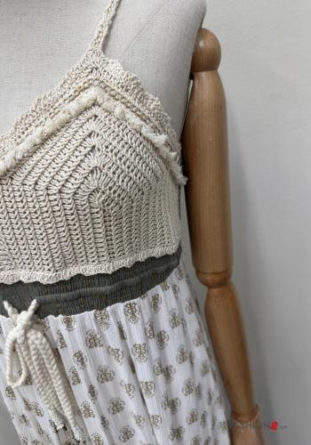 sleeveless long knitted Dress with string - ph 5