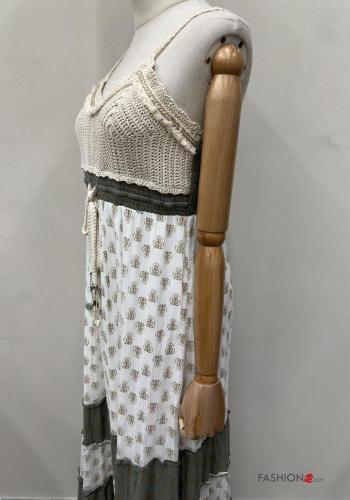 sleeveless long knitted Dress with string - ph 6