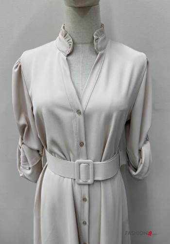 Kleid mit Gürtel mit Knöpfen - ph 2