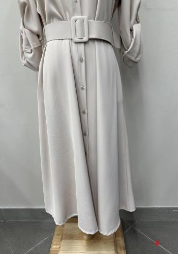 Kleid mit Gürtel mit Knöpfen - ph 3