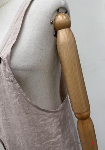 rückenfrei Latzhose aus Leinen mit Knöpfen - ph 4