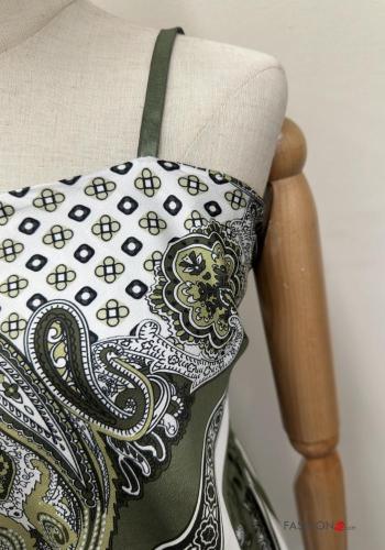 Coordinato asimmetrico regolabile wide leg Fantasia paisley con elastico - ph 8
