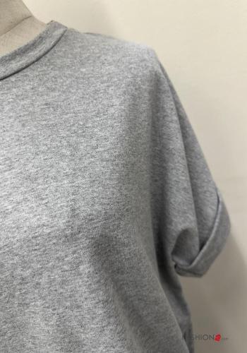 Coordinato in Cotone girocollo oversize maniche corte con elastico - ph 5