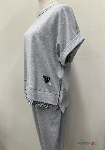 Coordinato in Cotone girocollo oversize maniche corte con elastico - ph 6