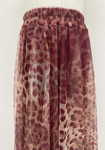 Gonna in Cotone tulle Fantasia animalier con fodera con elastico - ph 2