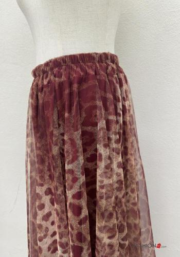Gonna in Cotone tulle Fantasia animalier con fodera con elastico - ph 3