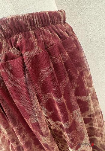 Gonna in Cotone tulle Fantasia animalier con fodera con elastico - ph 4