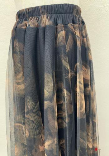Gonna tulle Fantasia floreale con fodera con elastico - ph 2