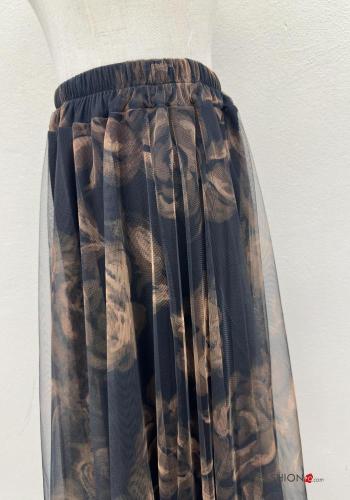 Gonna tulle Fantasia floreale con fodera con elastico - ph 4