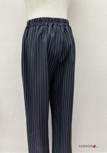 Striped Trousers with pockets with elastic - ph 4
