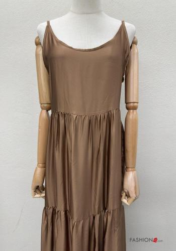 ärmellos lange Kleid mit Volants - ph 2