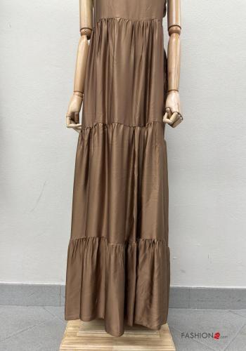 ärmellos lange Kleid mit Volants - ph 3