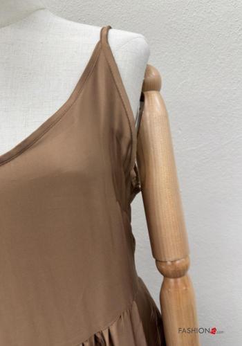 ärmellos lange Kleid mit Volants - ph 5