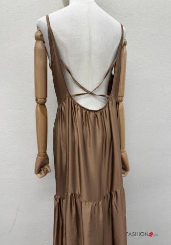 ärmellos lange Kleid mit Volants - ph 6