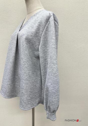 oversized Long sleeved top with v-neck - ph 3