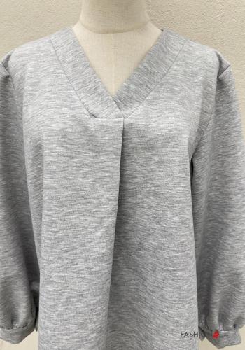 oversized Long sleeved top with v-neck - ph 5