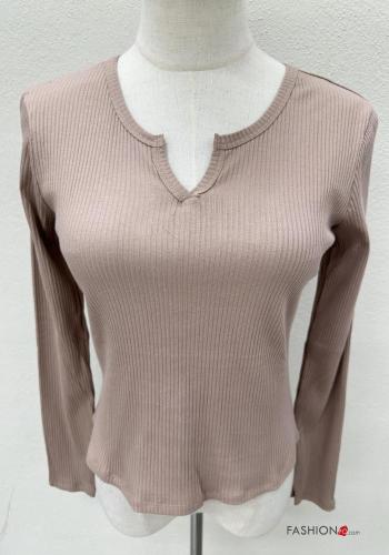 Gerippte Langarmshirt aus Baumwolle - ph 2