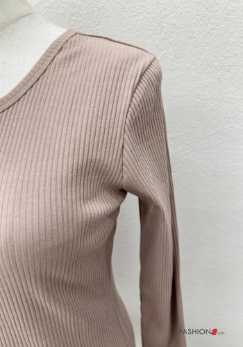 Gerippte Langarmshirt aus Baumwolle - ph 3