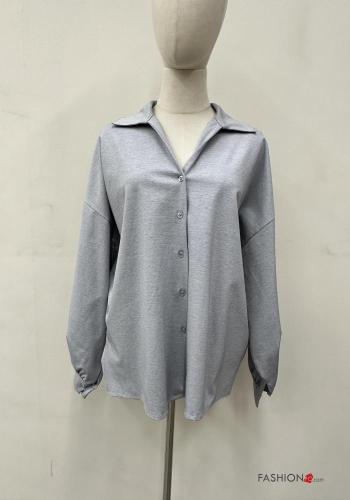 Camicia in Cotone maniche lunghe maniche a palloncino con colletto con bottoni - ph 2