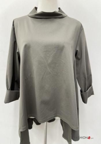 Camisola de mangas compridas em Algodão manga comprida assimétrico - ph 2