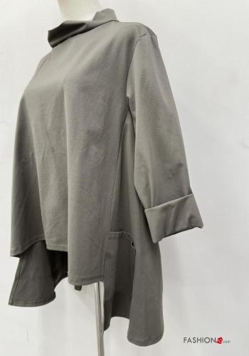 Camisola de mangas compridas em Algodão manga comprida assimétrico - ph 4