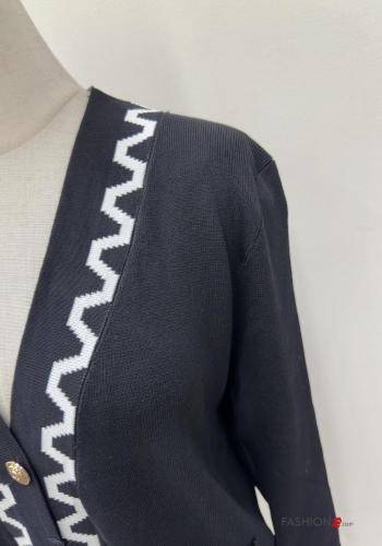 Cardigan with buttons with v-neck with pockets - ph 2