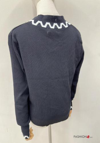Cardigan with buttons with v-neck with pockets - ph 4