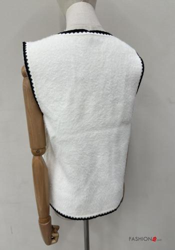 Chaleco con bolsillos con cuello en v con botones - ph 4