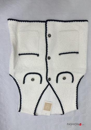 Chaleco con bolsillos con cuello en v con botones - ph 5