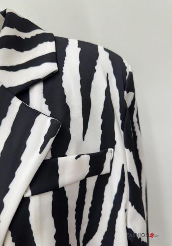 Tiermuster lange ärmel kurz Jacke mit Knöpfen - ph 3