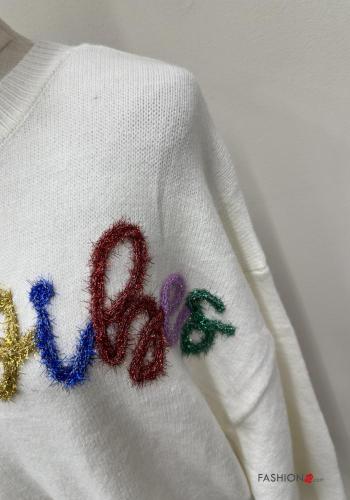 long sleeve crew neck lurex Sweater - ph 3
