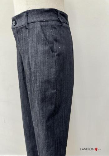 Jeans en Coton à boutons avec fermeture éclair avec poches - ph 4