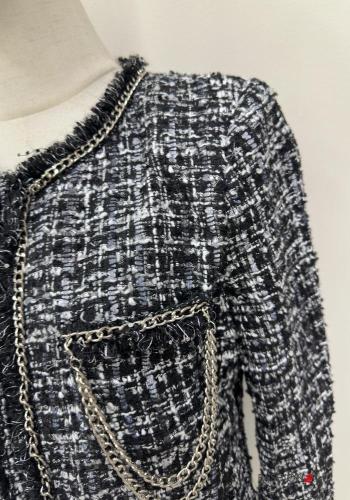 Tweed Jacke mit Taschen mit kette - ph 3