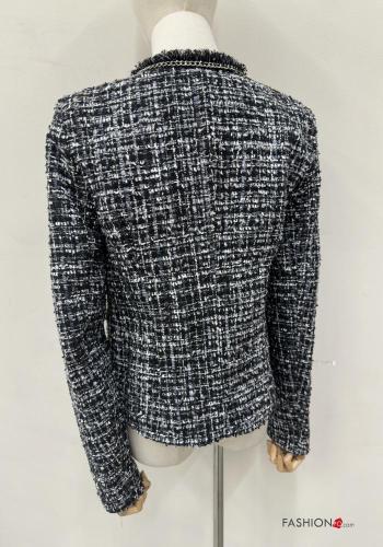 Tweed Jacke mit Taschen mit kette - ph 4