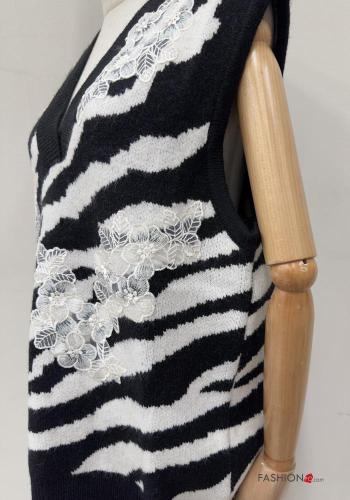 Animal print Gilet with v-neck - ph 4