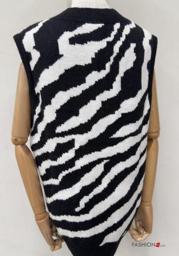 Animal print Gilet with v-neck - ph 5