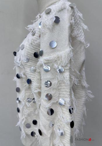 Maglione maniche lunghe girocollo con paillettes - ph 4